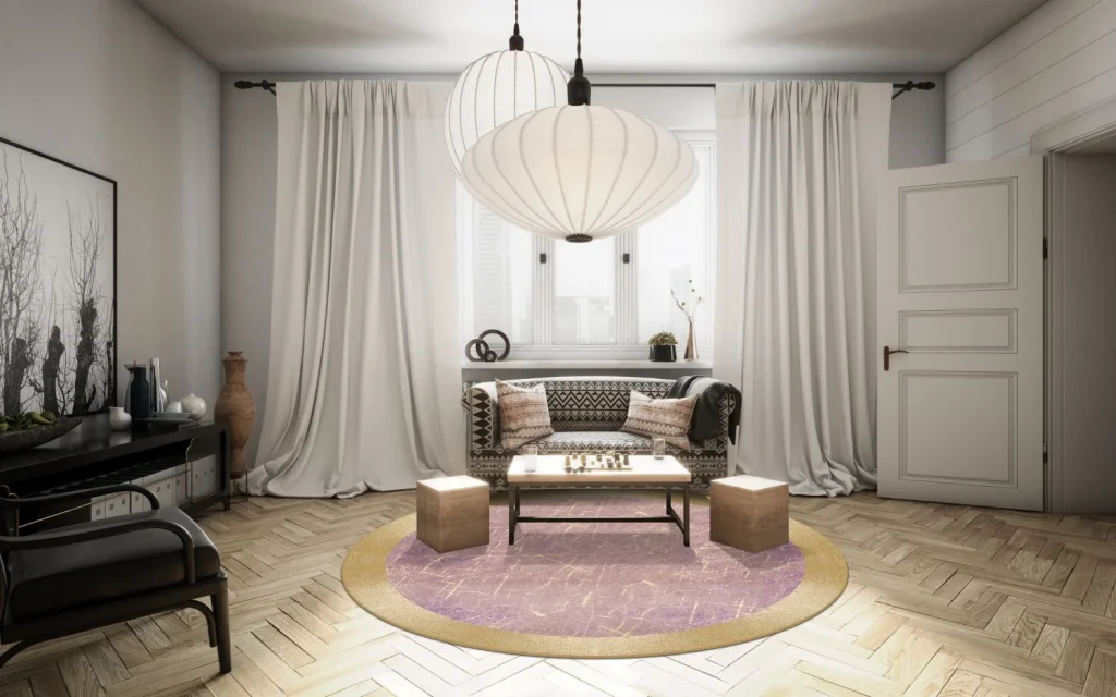 فرش صورتی چرک